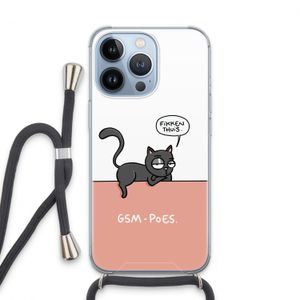 GSM poes: iPhone 13 Pro Transparant Hoesje met koord