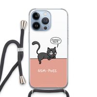 GSM poes: iPhone 13 Pro Transparant Hoesje met koord