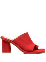 Scarosso mules Gwen 85 mm en daim - Rouge - thumbnail