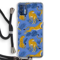 Luipaard: Motorola Moto G9 Plus Transparant Hoesje met koord