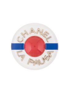 CHANEL Pre-Owned broche Lau Pausa à logos - Blanc