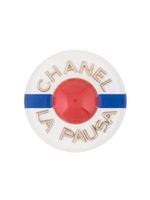 CHANEL Pre-Owned broche Lau Pausa à logos - Blanc - thumbnail