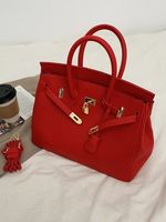 Large Capacity Twist Lock Handbag Crossbody Bag