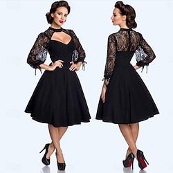 retro vintage jaren 1950 rockabilly jurk a-lijn jurk swingjurk dames halloween feestjurk Lightinthebox
