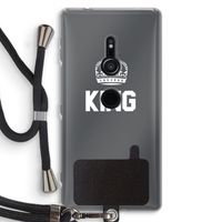 King zwart: Sony Xperia XZ2 Transparant Hoesje met koord