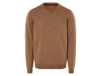 LIVERGY Heren merino wollen trui (S, Camel)