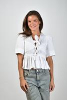 Ganni blouse W0309 bright white