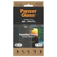 iPhone 14 Pro PanzerGlass Ultra-Wide Fit Privacy EasyAligner Screenprotector - Zwarte Rand - thumbnail