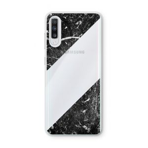 Zwart marmer: Samsung Galaxy A70 Transparant Hoesje