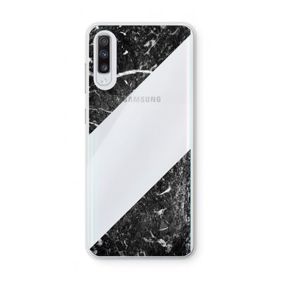Zwart marmer: Samsung Galaxy A70 Transparant Hoesje