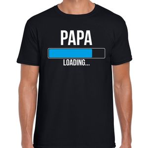 Papa loading t-shirt zwart voor heren - Cadeau aanstaande vader/ papa