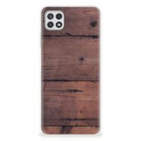 Samsung Galaxy A22 5G | Bumper Hoesje | Old Wood