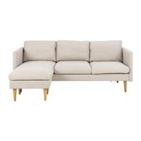 by fonQ basic Sofie Omkeerbare Hoekbank met Chaise Longue - Beige