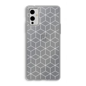 Zwart-witte kubussen: OnePlus 9 Transparant Hoesje