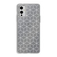 Zwart-witte kubussen: OnePlus 9 Transparant Hoesje