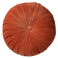 Dutch Decor Sierkussen rond Ø 40 cm velvet - KAJA - Potters Clay terra