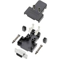 TRU COMPONENTS TCTRIP09DMSK 7709608 D-sub female connectorset 180 ° Aantal polen: 9 Soldeerkelk 1 stuk(s)