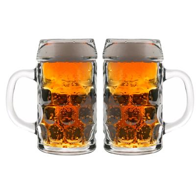 Grote Bierpullen/Bierglazen van 1 liter - 2x stuks - Oktoberfest glazen