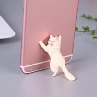 60 PCS sucker ontwerp cute cat smartphone houder (wit)