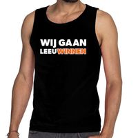 Nederland supporter tanktop Wij gaan LeeuWinnen zwart heren