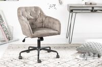 In hoogte verstelbare bureaustoel DUTCH COMFORT taupe met quilting - 39351