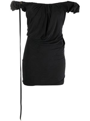 Jacquemus robe courte La Robe Ciceri à design drapé - Noir