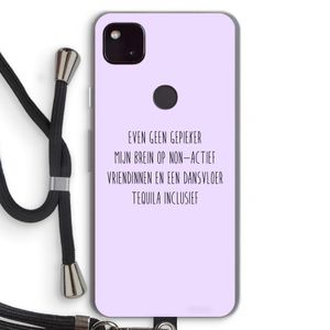 Tequila: Pixel 4a 5G Transparant Hoesje met koord
