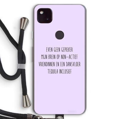 Tequila: Pixel 4a 5G Transparant Hoesje met koord