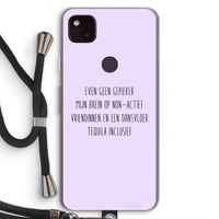 Tequila: Pixel 4a 5G Transparant Hoesje met koord
