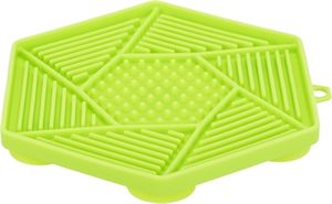 TRIXIE LICK'N'SNACK MAT MET ZUIGNAPPEN SILICONEN GROEN 17 CM