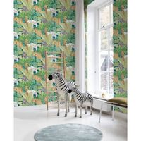 Noordwand Noordwand Behang Good Vibes Animals groen en zwart