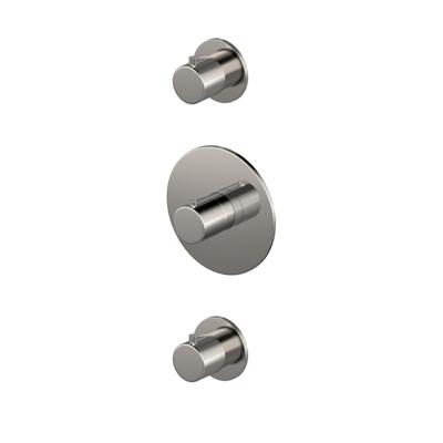 Hotbath Buddy inbouwthermostaat - 2 stopkranen - Geborsteld Nikkel CB007EXTGN