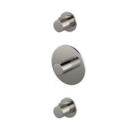 Hotbath Buddy inbouwthermostaat - 2 stopkranen - Geborsteld Nikkel CB007EXTGN