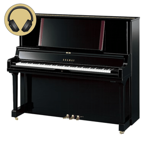 Yamaha YUS5 SH3 PE messing silent piano (zwart hoogglans)