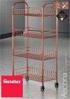 Metaltex Trolleykastje Ascona 84x41cm Staal Koper - thumbnail