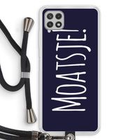 Moatsje!: Samsung Galaxy A22 4G Transparant Hoesje met koord
