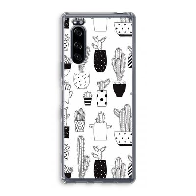 Cactusmotief: Sony Xperia 5 Transparant Hoesje