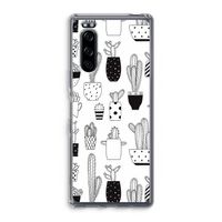 Cactusmotief: Sony Xperia 5 Transparant Hoesje