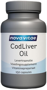 Nova Vitae Cod Liver Oil Levertraanolie Capsules 150st