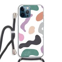 Memphis Shapes: iPhone 12 Pro Max Transparant Hoesje met koord
