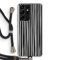 Stripes: Samsung Galaxy S21 Ultra Transparant Hoesje met koord
