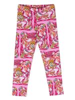 Moschino Kids legging à imprimé graphique - Rose - thumbnail