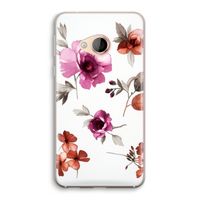 Geschilderde bloemen: HTC U Play Transparant Hoesje
