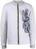 Natasha Zinko veste bomber à appliqué lapin - Gris - thumbnail