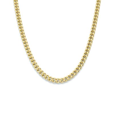 Ketting Gourmetschakel 5,4 mm zilver goudkleurig 41-45 cm