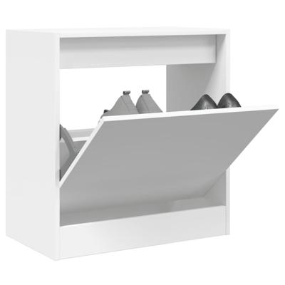VidaXL Schoenenkast 60x34x63,5 cm bewerkt hout wit