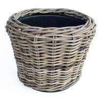 Opbergmand - rotan - gevlochten riet - D32 x H23 cm - drypot - opbergen