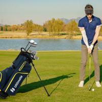 Complete Set Golfclubs voor Heren Draagbare Golftas met Statief Driver #1 460CC Wood #3 Hybride Ijzers #5 #6 #8 #9 #P #S Putter