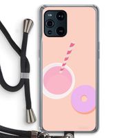 Donut: Oppo Find X3 Transparant Hoesje met koord