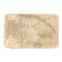 Spirella badkamer vloer kleedje/badmat tapijt - hoogpolig en luxe uitvoering - beige - 40 x 60 cm - Microfiber   - - thumbnail